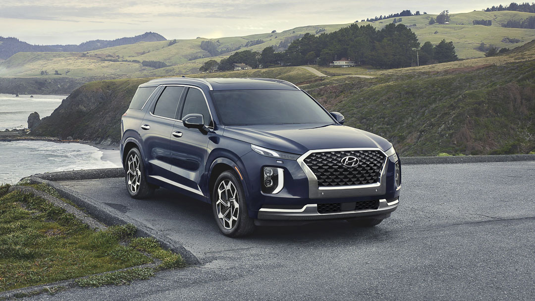 vue latérale avant du Hyundai Palisade 2022