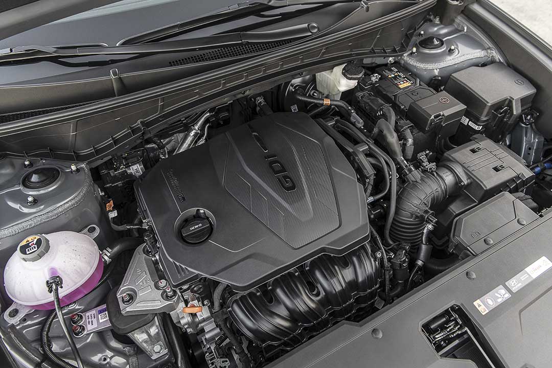 Vue gros plan moteur Hyundai Tucson 2022